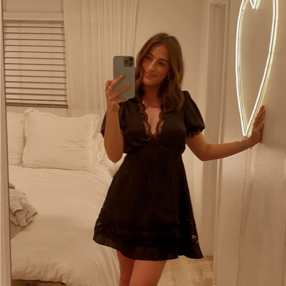 Short black revolve dress